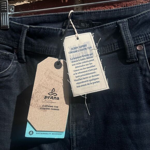 prAna Soma Jean Mid-Rise Stretch Tinted Black Women's 10/30 NEW - Picture 3 of 8